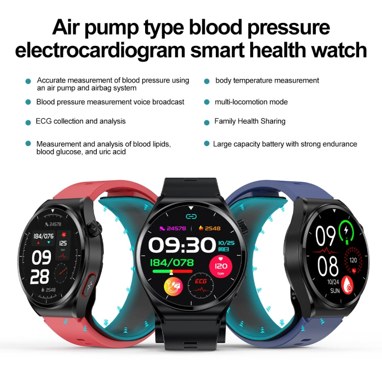 S22 Air Pump Blood Pressure Testing ECG Health Smart Watch, 1.39 inch Round Screen S22 Air Pump Blood Pressure Testing ECG Health Smart Watch, 1.39 inch Round Screen